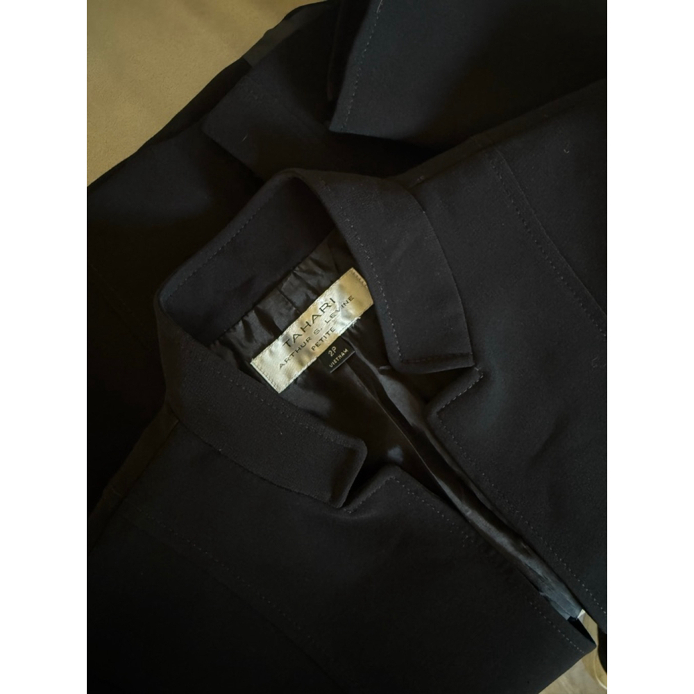 Women's Tahari Black Blazer Jacket 2P Petite - Picture 3 of 4